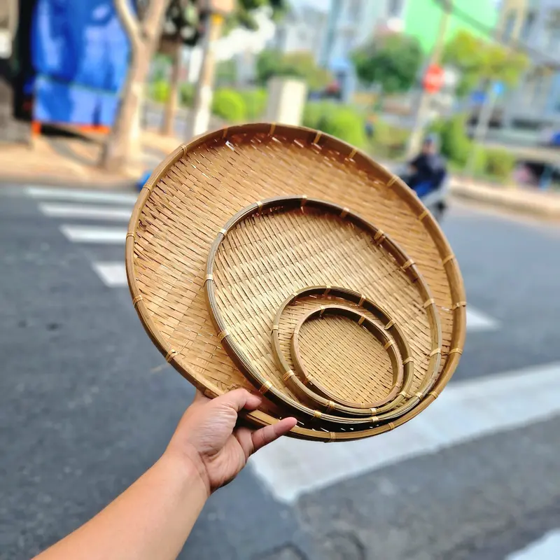Mẹt tre thủ công đa dạng mẫu mã, mẹt trang trí chụp hình, mẹt đựng hoa quả bánh kẹo 4