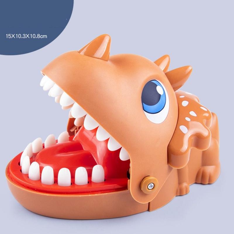 Product Introduction of Alligator Game Triceratops Shape Hand-biting Crocodile Scary Toy Safe Odorless Dinosaur Bite Fingers Toy Cute Extract Teeth Hand-biting Dinosaur Birthday Gift 10