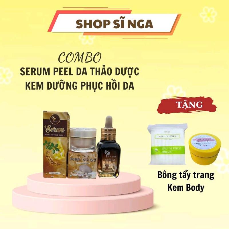 (Tặng Kem Body )Combo Serum Peel Da Thảo Dược (Gồm Serum Peel Và Kem Face)_ Phục Hồi Da ,Hổ Trợ Làm Đẹp Da Skincare
