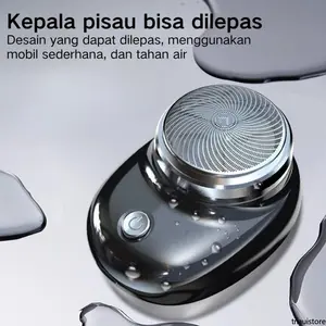 Alat Cukur Listrik Mini - Pencukur Jenggot & Kumis Premium - Waterproof USB Rechargeable - Travel Friendly