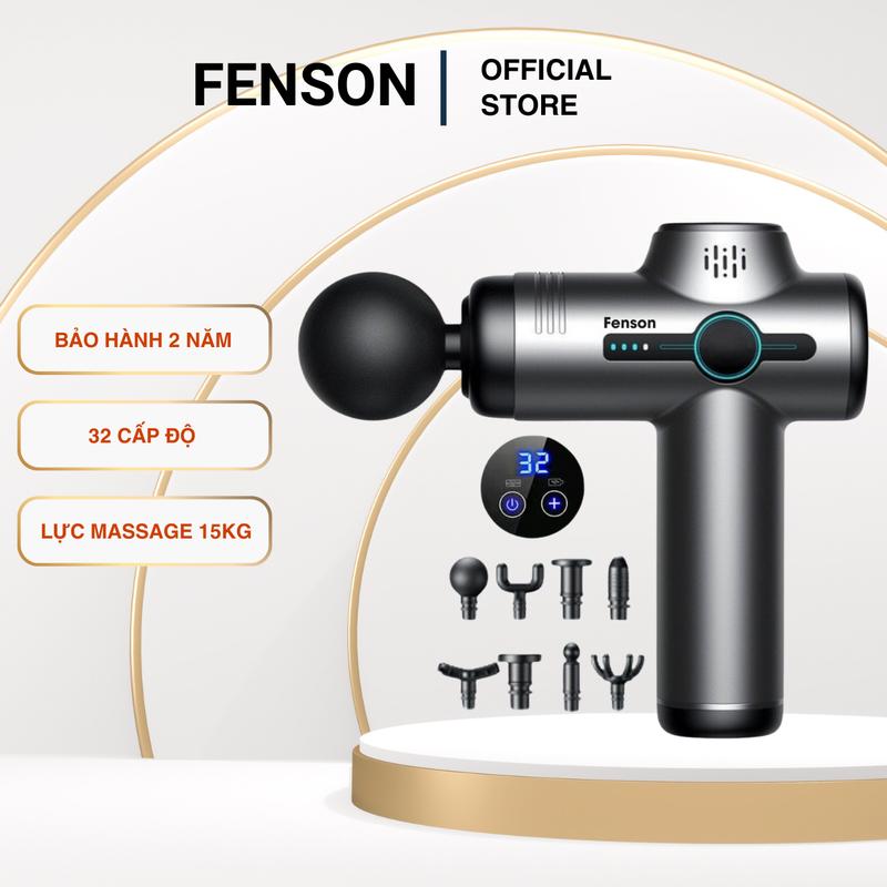 Máy massage cầm tay Fenson F2 32 cấp độ lực đấm mạnh 13800 vòng/phút, massage cổ vai gáy- Bảo hành 24 tháng
