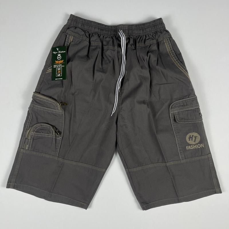 Quần Lỡ Kaki Trung Niên HT03 Chất Vải Kaki Lụa Không Xù Lông Không Ra Màu Lưng Cạp Chun. QUẦN TÚI HỘP Nam Cotton Kem Menswear Có Túi quần short