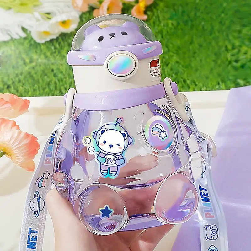 ขวดน้ำ กระติกน้ำเด็กสะพายไปโรงเรียน 700ml ขวดน้ำเด็ก แถมฟรีสติ๊กเกอร์SH-005