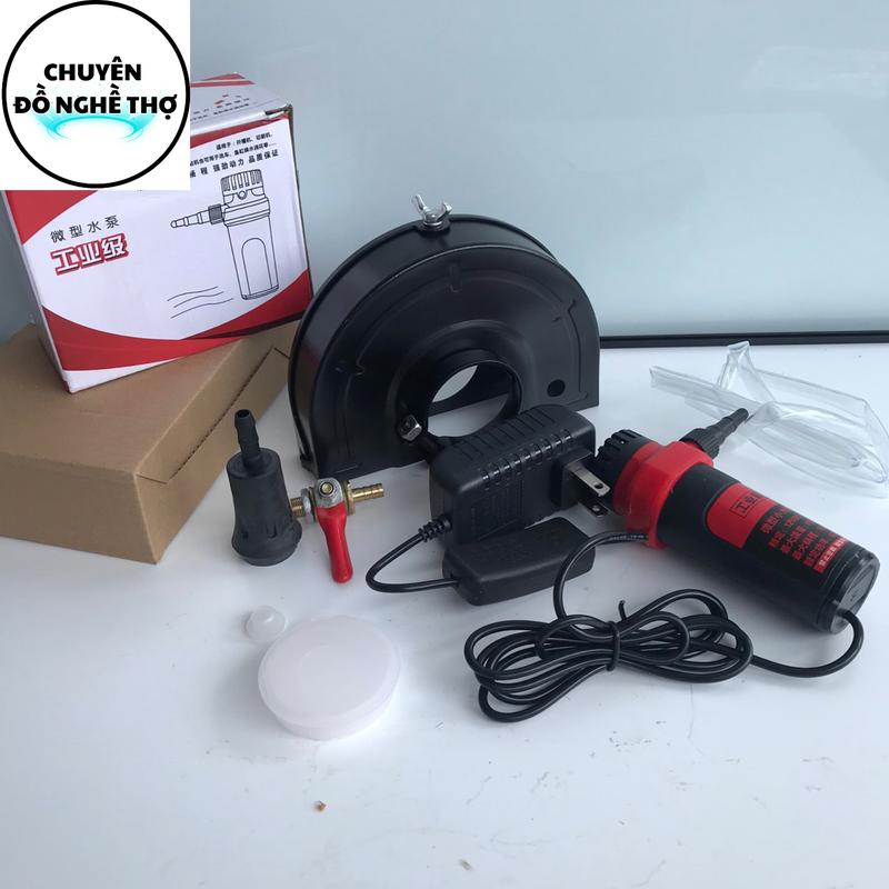 Bộ Tấm Chắn Bảo Vệ Máy Mài Cắt Cầm Tay kèm bơm tiếp nước mini 12v kích thước120mm-140mm-160mm có bán lẻ anh em nhớ chọn đúng nhé