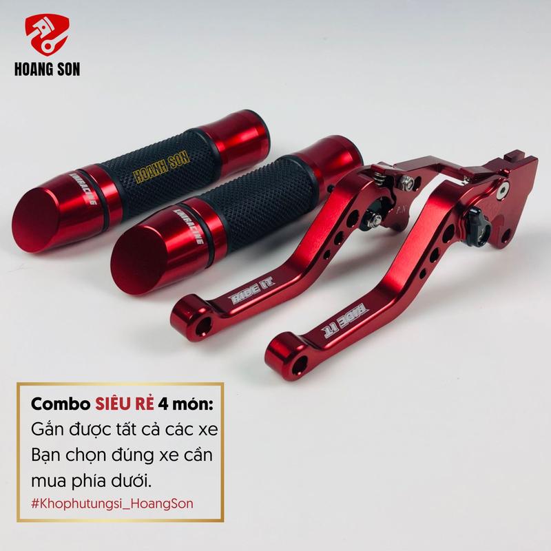COMBO 4 món đồ chơi xe máy gồm 2 bao tay gù xéo rzm và cặp tay thắng 6 số gắn cho tất cả các dòng xe phổ thông hiện nay như exciter/ sirius/ vario/ airblade/ vision / wave/ future/ fuled / winner/ sonic/ msx/ axelo/ nouvo/ mio/ nvx-kho hoàng sơn