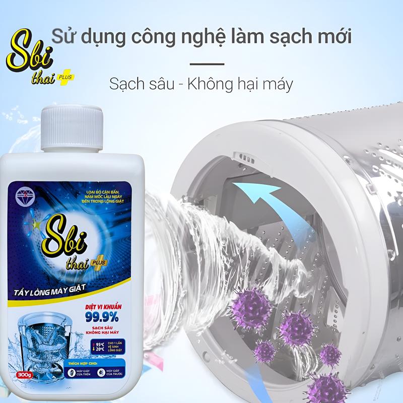 { MUA 3 ĐƯỢC 5 } Tẩy lồng máy giặt Sbi 300ml chai dạng bột , tẩy sạch cặn bẩn nấm mốc ,trong lồng máy giặt hiệu quả đơn giản, ( TẶNG XỊT NƯỚC HOA CAO CẤP TRỊ GIÁ 80K) Làm Sạch 7
