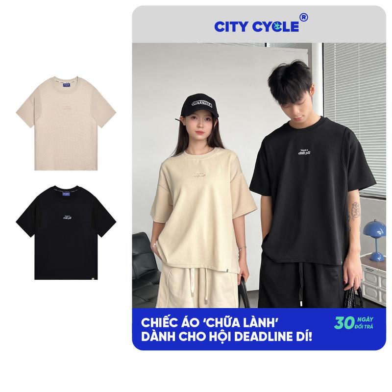 Áo thun nam nữ phông cộc mùa hè Local Brand Chính Hãng City Cycle Áo thun Chill Pill 0