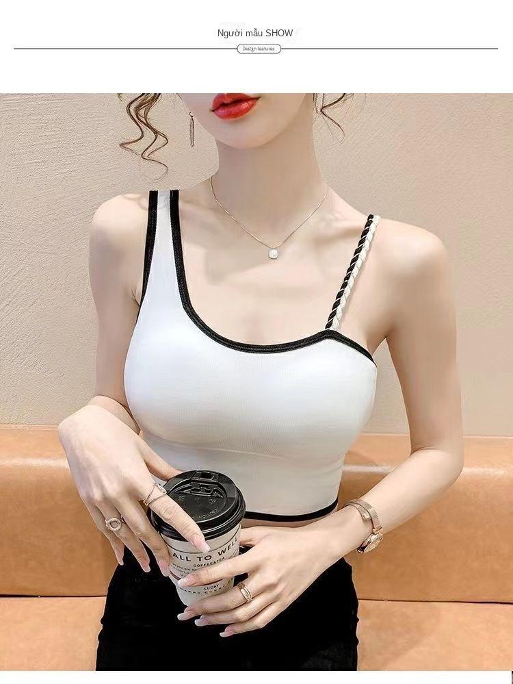 Product Introduction of Áo Vest Hai Dây Đeo Spaghetti Gợi Cảm, Có Đệm Ngực, Lớp Nền, Áo Mặc Bên Ngoài, Thiết Kế Độc Đáo, Bó Sát, Áo Dễ Phối Đồ Dành Cho Nữ, Bộ Sưu Tập 23k Người 11