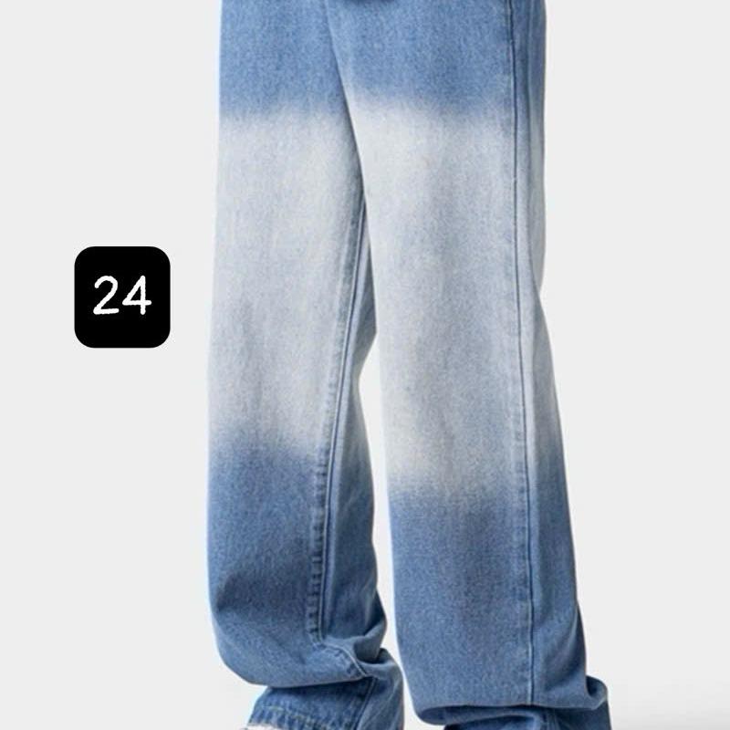Quần baggy nam ống xuôn xanh loan chất liệu denim cao cấp  M24 2