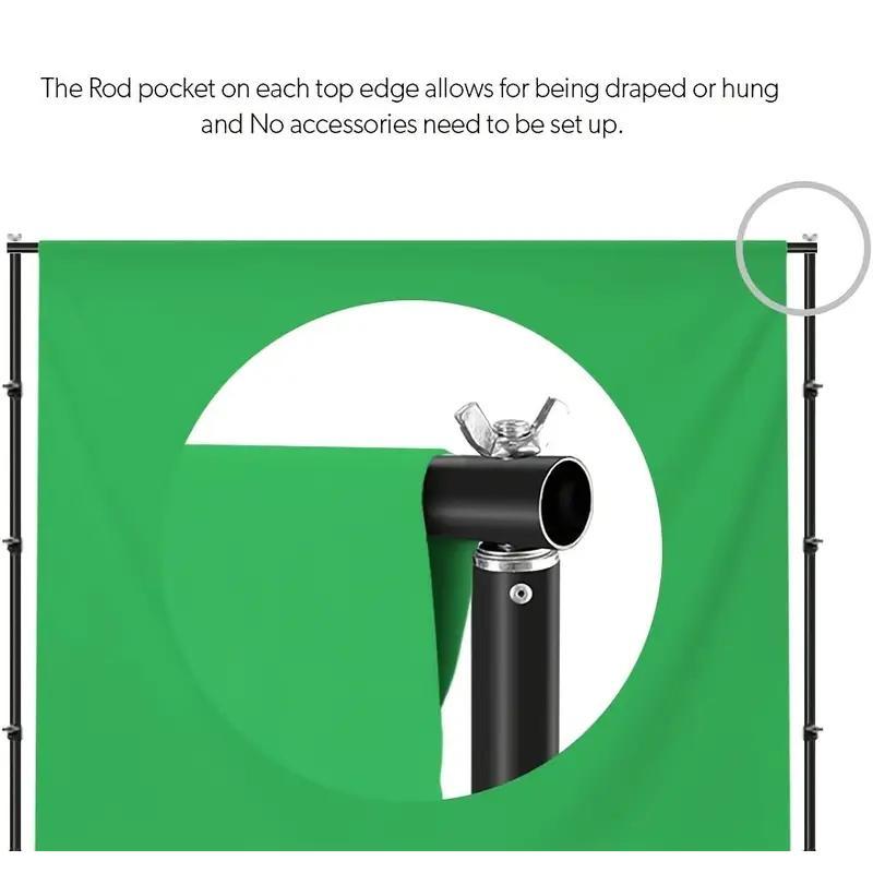 Product Introduction of Portable Green Background Cloth, 1 Set Multipurpose Live Streaming Film & Television Background Cloth, Thick Green Screen Photography, Cutout Cloth, ID Photo Shooting 5