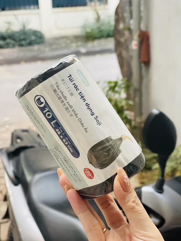 Túi Rác Có Quai Tiện Dụng Soji Chính Hãng Inochi 3 Size S/M/L Màu Đen-Hương Chanh- Hương Lavender