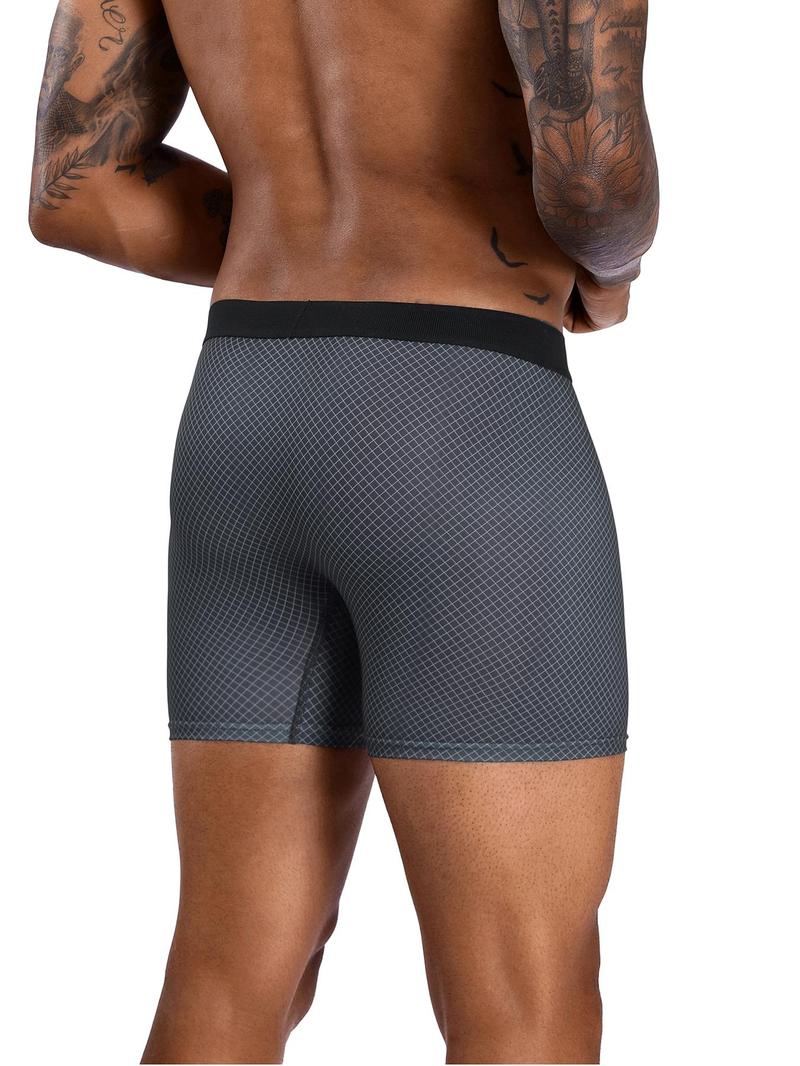 Product Introduction of Men's Contrast Tape Boxer Brief, Casual Comfy Breathable Underwear for Daily Wear, Men's Underwear for All Seasons 7