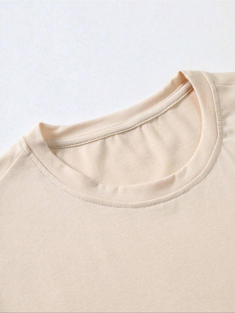 Product Introduction of 【Plus Size】 Men's Letter Print Tee, Regular Fit Casual Short Sleeve Round Neck T-shirt for Summer, Men's Plus Size Clothing for Daily Wear 7