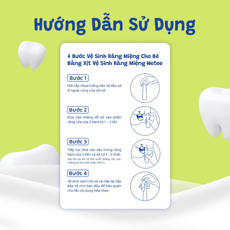 [COMBO 2] Xịt Vệ Sinh Răng Miệng Wetee (Safeformula Toddler) 30ml Cho Bé Từ 1 TUỔI, Hương Nho, Vị Ngọt, Hỗ trợ Bảo Vệ Men  Răng, Hỗ Trợ Ngăn Ngừa Sâu Răng Sún Răng Của Trẻ 6