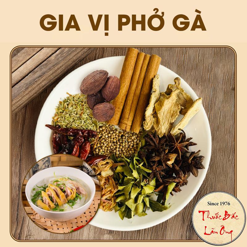 Gia vị nấu phở gà thơm ngon tại nhà, nước dùng chuẩn vị (Set nguyên liệu đầy đủ, hương thơm chuẩn vị)