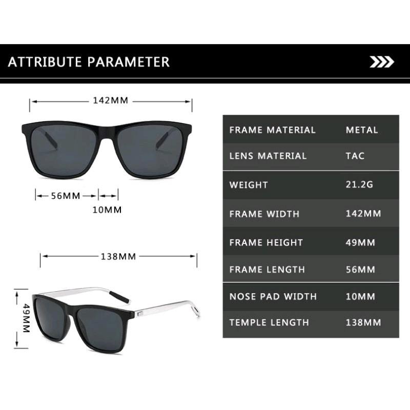 COD Bayar Di Tempat Kacamata Pria polarized anti silau kualiatas premium Bingkai Penuh tac polarized lensa blue 4