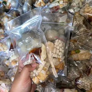 Paket hemat 5 Baso aci ayam suwir pedas