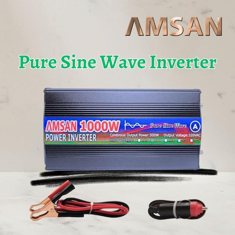 Inverter Amsan 1000W PSW Pure Sine Wave 12V 24V to 220V - Shop | Tokopedia