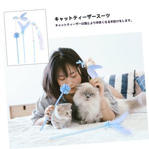 BabyWoof 猫のおもちゃ 12点セット ひとり遊び 噛みつき防止 長柄 猫じゃらし 羽 鈴 フェアリーワンド 耐久性 多機能 知育玩具 猫用