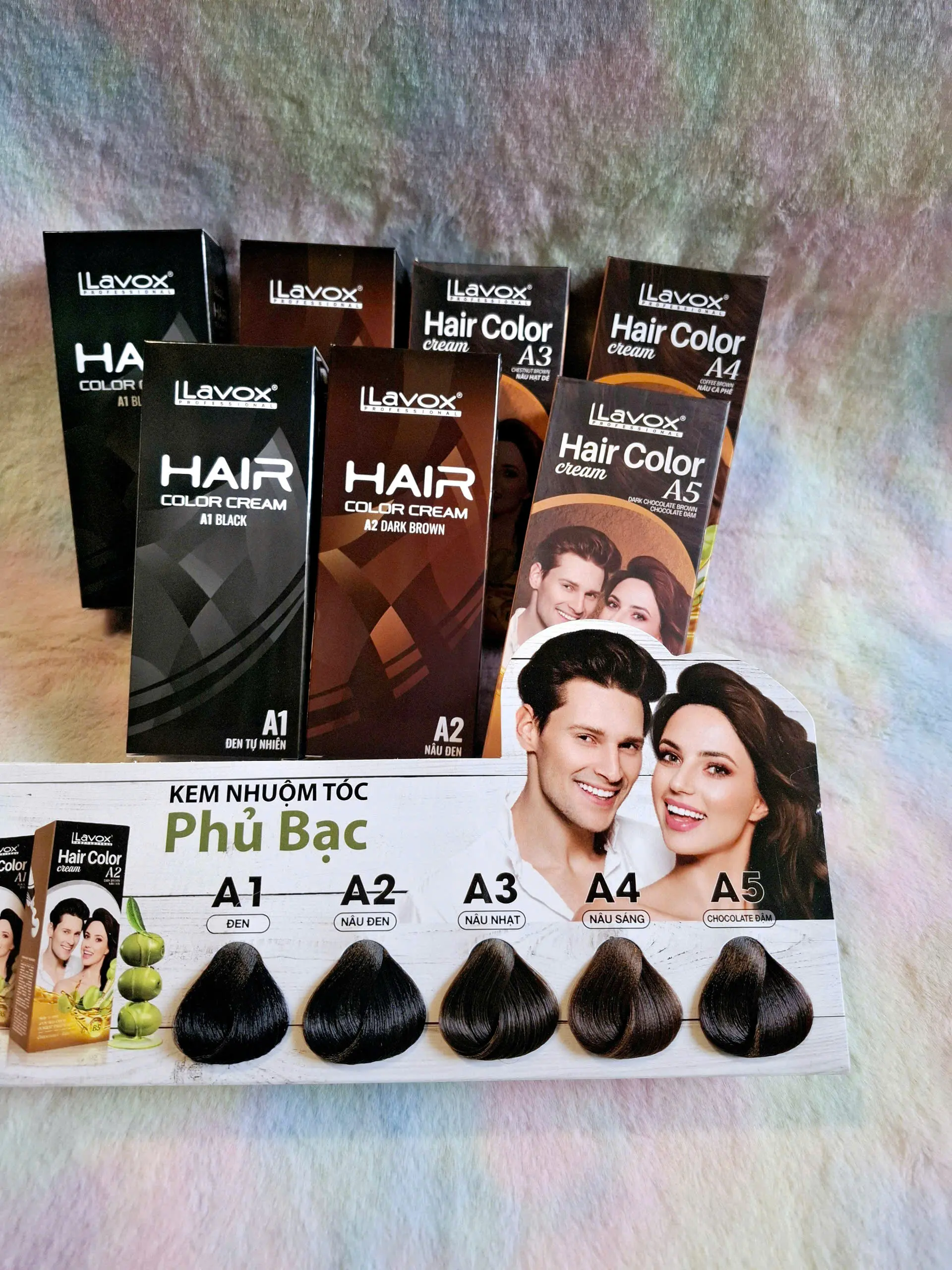 Nhuộm phủ bạc lavox olive