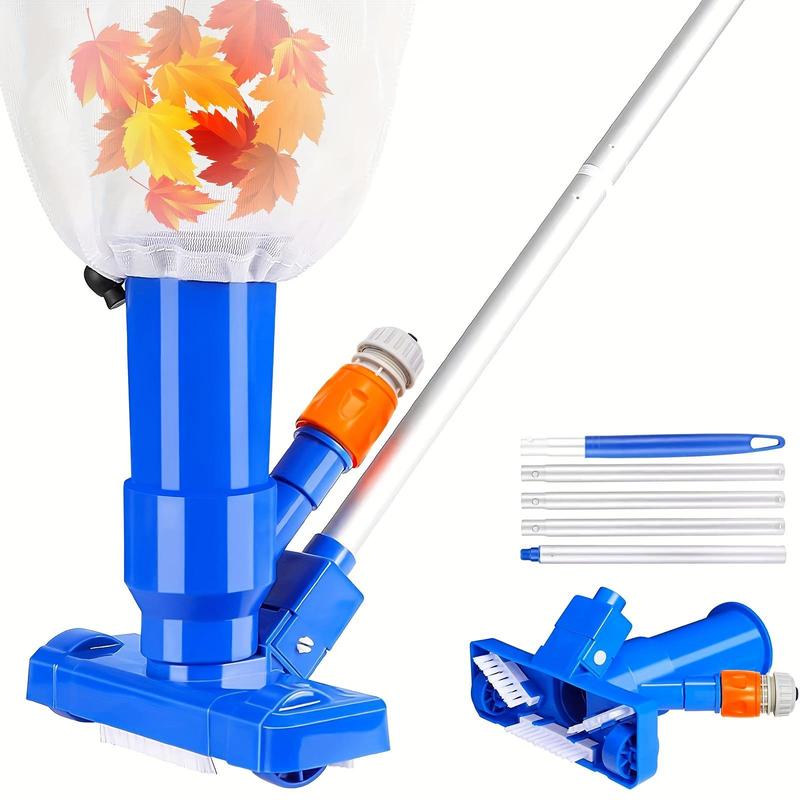 Product Introduction of Portable Pool Vacuum Cleaner, Handheld Swimming Pool Cleaner Kit with Jet Nozzle, Manual Spa Vacuum Head & Fishing Net Tool 0