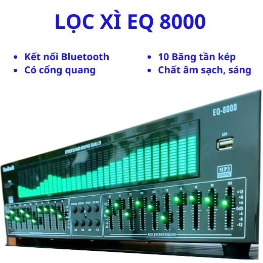  Lọc xì cao cấp Sunbuck EQ 8000. Equalize dàn đèn đẹp thanh gạt dễ chỉnh kết nối bluetooth cổng quang bảo hành 12 tháng 