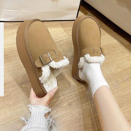 FULLBOX Dép sục nữ cao cấp LÓT LÔNG CỪU 2 màu trẻ trung năng động dễ mix đồ