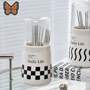 Cutlery Case with Cover - Storage for Spoons, Forks and Chopsticks.