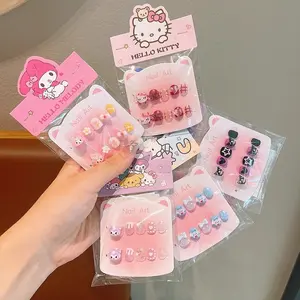 SET NAILS ART 3D ACRYLIC SANRIO KUKU PALSU ANAK TIMBUL CUTE