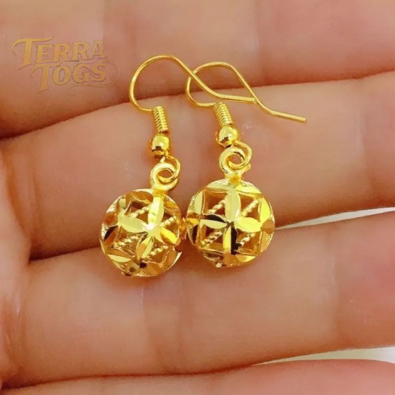 Terratogs-Alluvial Gold Hollow Exquisite Hook Earrings for Women 2025 Fashionable Temperamental All-Match Girls' Gifts