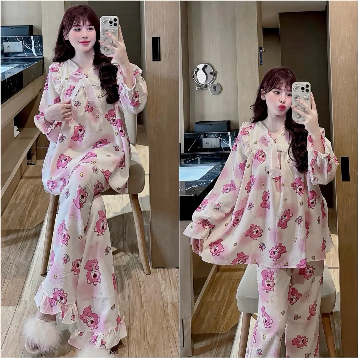 Đồ Bộ Bigsize Đũi Xốp Cao Cấp - Hàng Chuẩn Size, Chất mát - Đồ Bộ Mặc Nhà