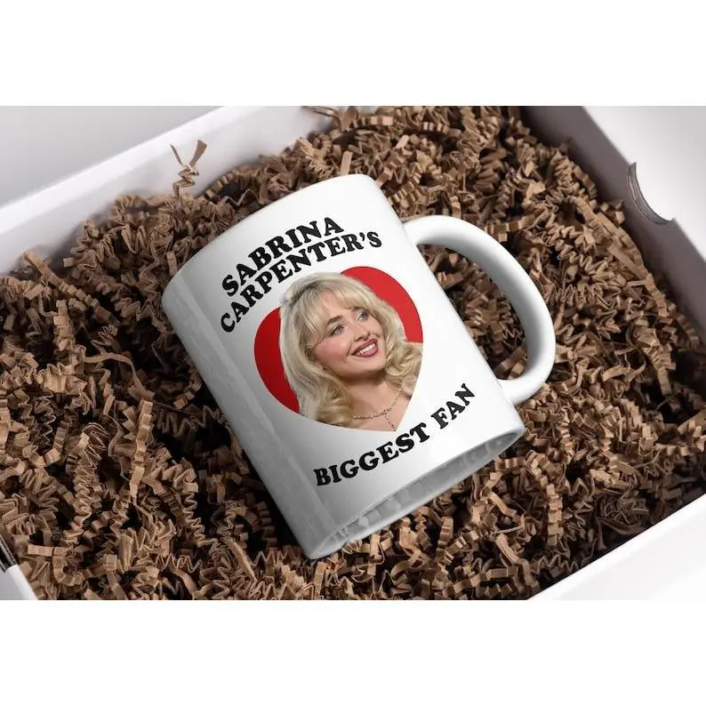 Sabrina Carpenter's Biggest Fan Mug, Ceramic Coffee Cups for Music Lovers, Perfect Gift for Fans, 11oz, Birthday, Christmas, For her, 2