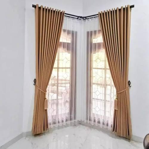 Product Introduction of Gorden polos minimalis bahan blackout untuk pintu dan jendela Tali 2