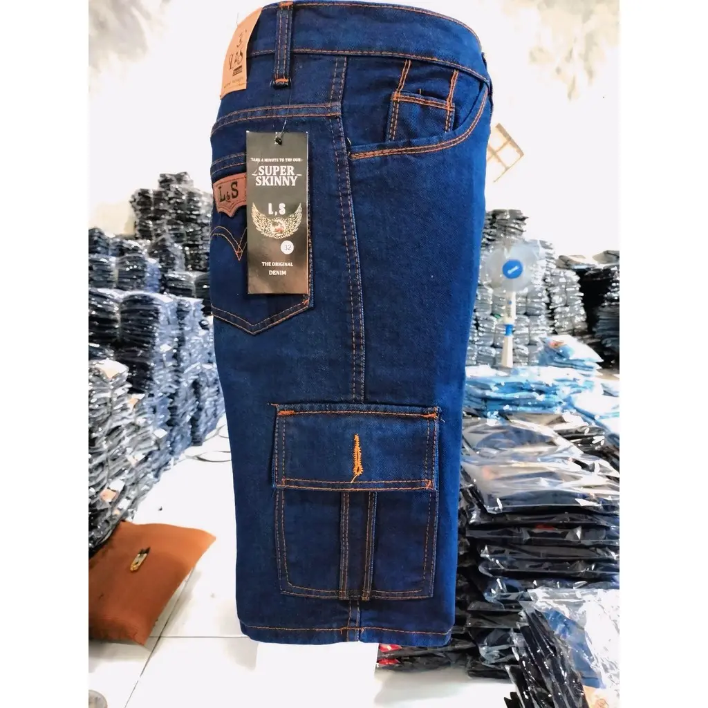 CELANA PENDEK CARGO JEANS PRIA BY GD ID SPESIAL TRENDI PRIA DEWASA SANTAI denim  pendek