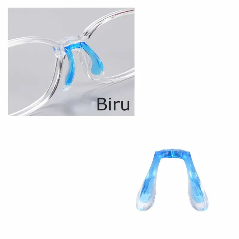 1 Pcs Nose Pad Kacamata Penyangga Hidung Pencegah Turun. - Non Slip Silicone Model L Group 6
