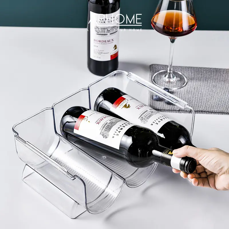 APHOME Rak Botol Minuman Susun Transparan Bottle Holder Organizer Storage Rack Stackable WINI 1