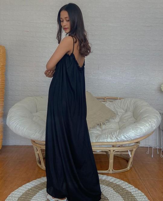 Product Introduction of Dress Pantai Longdress Korean Backless seksi Polos 3