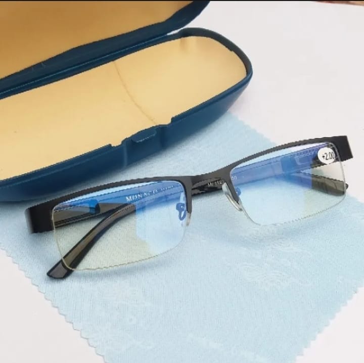 Kacamata Baca & Baca Jalan Super Fokus Anti Radiasi Sinar HP/Komputer Pria Wanita free lap dan box CA271-R Hitam Wajah