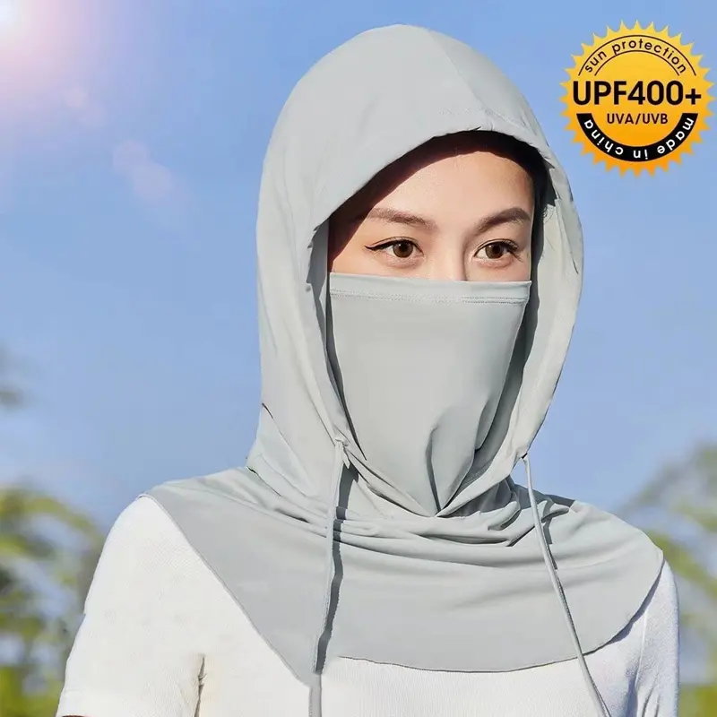 Balaclava Làm Mát, Che Mặt Toàn Đầu, Có Mũ Trùm Đầu Chống Nắng, Mũ Chống Nắng, Mũ Khăn Trùm Đầu Dây Rút, Dành Cho Nam Và Nữ, Thích Hợp Để Đạp Xe, Xe Máy, Câu Cá, Có Chống Nắng Và Chống Tia Cực Tím