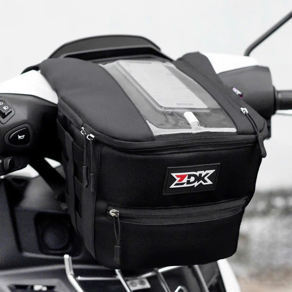 Túi Đựng Điện Thoại ZDK K2 2 Ngăn, Treo Đầu Xe Máy, Chạy Grab, Chứa Đồ