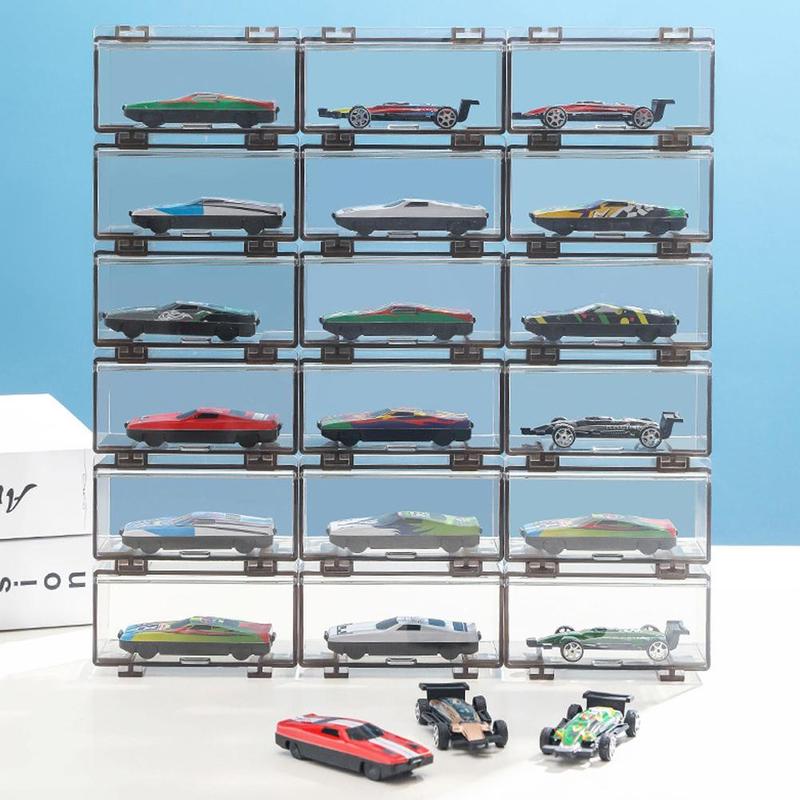 Product Introduction of Transparent Assembly Car Model Organizer Toy Car Model Box Organizer Boutique Display J0W4 43