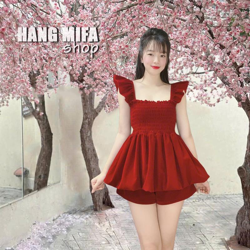 Product Introduction of S5 - Áo Bí Tay Cánh Tiên Chất Nhung Kèm Quần Có Túi Cho Nữ 39