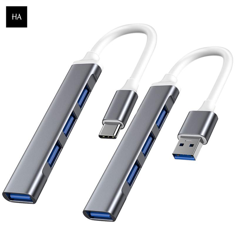 Hub Type C, Hub USB, Chia Cổng USB 4 Cổng 3.0 Cho Laptop Máy Tính