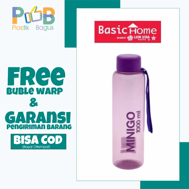 botol minum 1 liter MINIGO BOTTLE 1000ML BASIC HOME 0