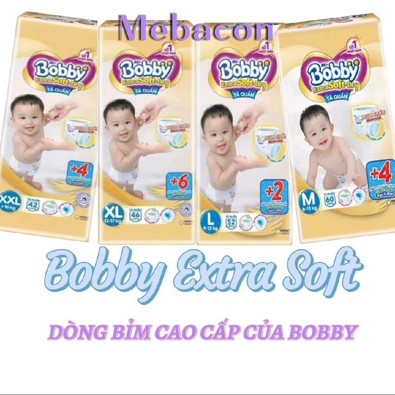 [Thun chân ngăn hằn] Tã Quần/Tã dán Cao Cấp Bobby Extra Soft Dry S70, M64, M60, M64+6, L52, L56+6, XL46, XL50+6, XXL46+4