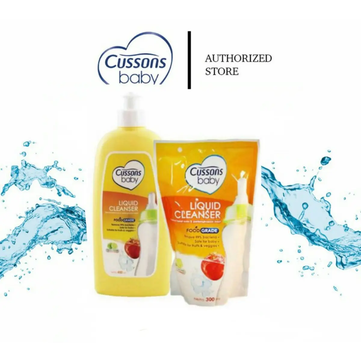 CUSSONS BABY LIQUID CLEANSER 700ML + 300ML / 450ML + 300ML/ 300ML + 100ML / Sabun Cuci Pembersih Botol Susu Bayi Pencuci Bottle