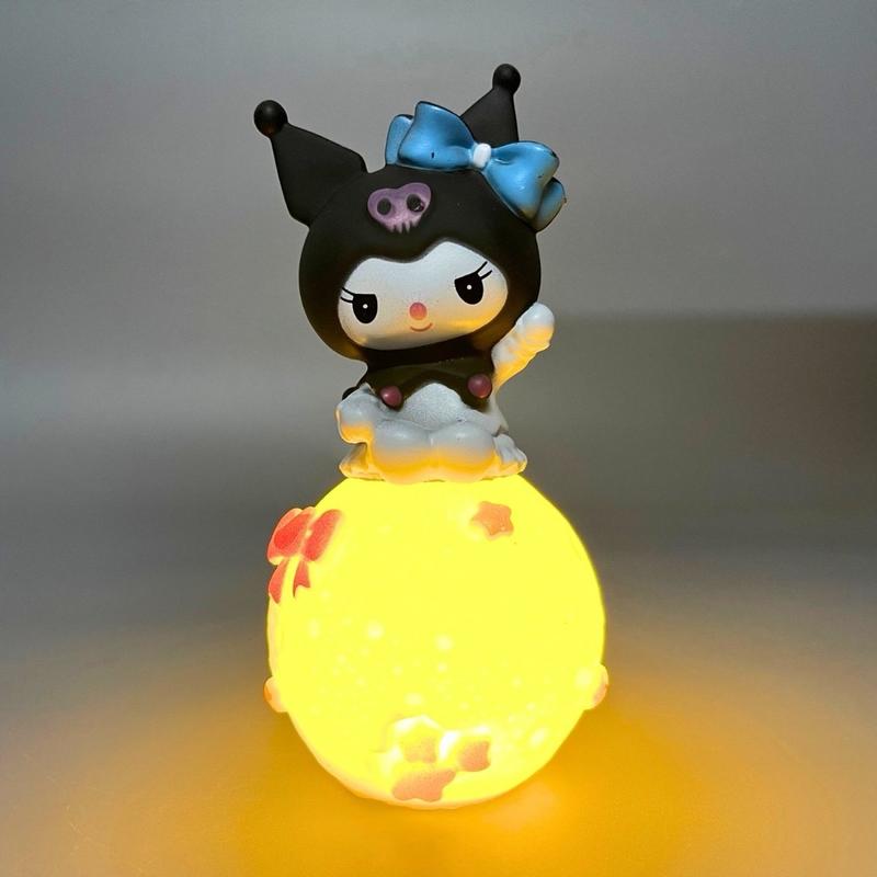 Mô Hình Lambara Kuromi đeo nơ - Cao 13cm - rộng 6cm - nặng 120gram - Có LED ở cầu - Figure Anime - No box : bọc túi OPP Đồ Chơi Toy 1