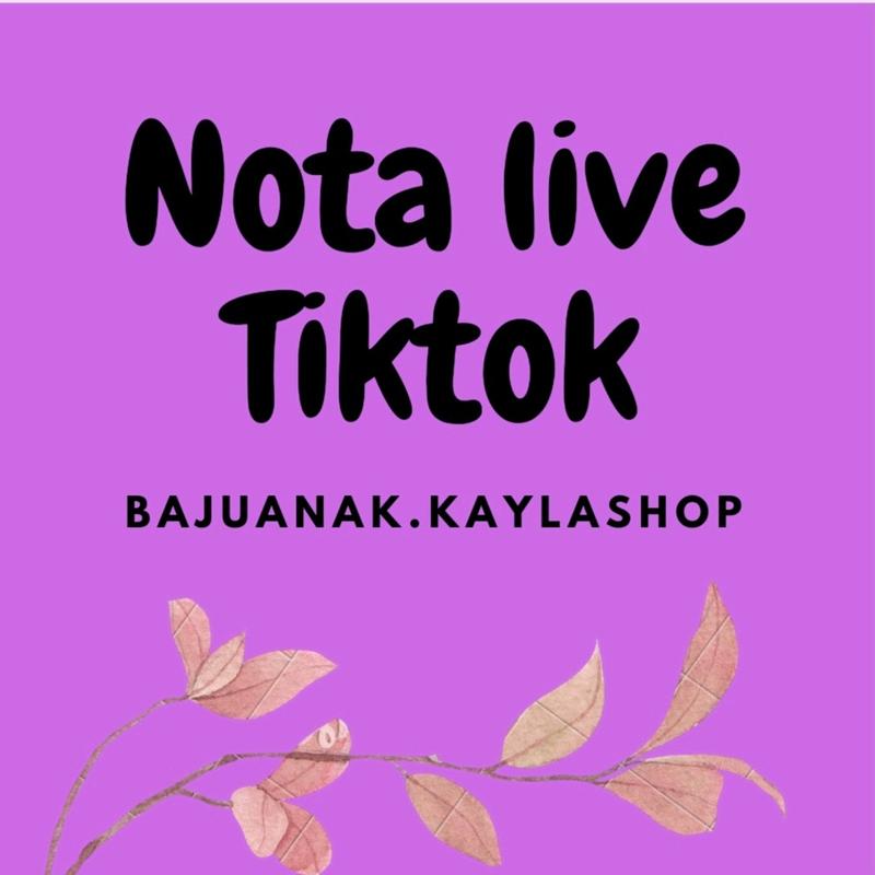 Nota Live Tiktok setelan anak import premium 0