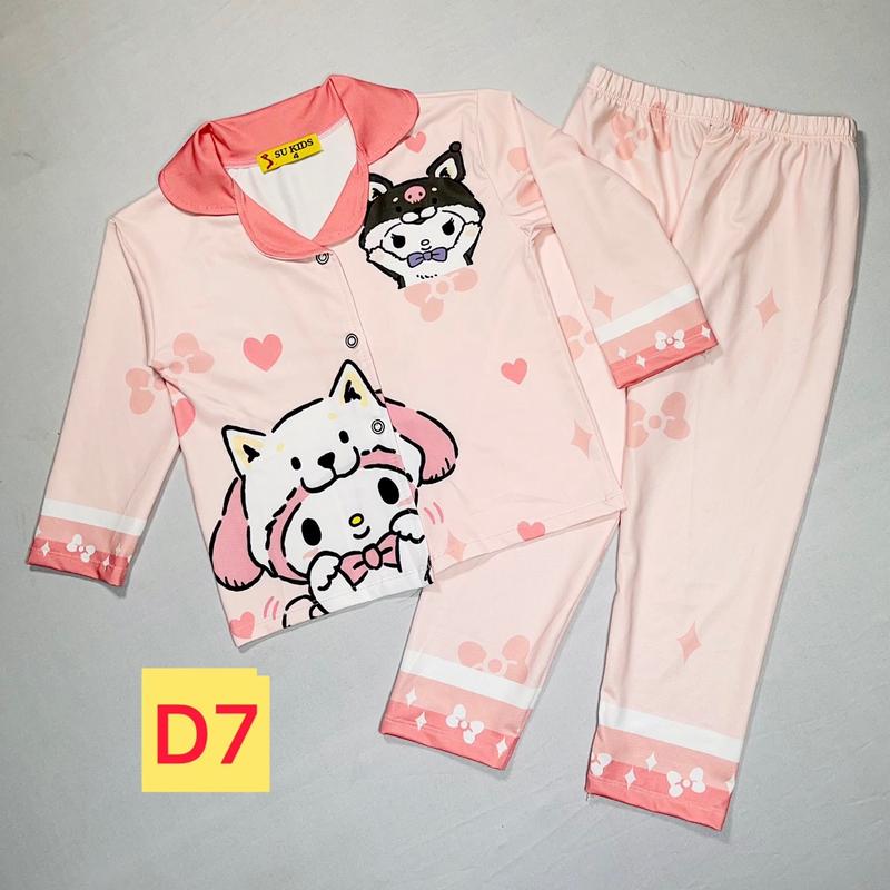 [11kg-18kg]Bộ quan áo pizama quần dài,tay dài bé gái chất liệu thun lạnh co dãn 4 chiều.hình in 3d không bay màu.có size từ 10kg trở lê.vải mềm mịn mát không gây kích ứng với các loại da nhạy cảm.giặt tay giặt máy không bay màu,không dãn Voi 6