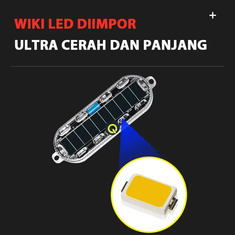 Lampu Strobo Motor Mobil Truk dan Bus Tenaga Surya LED Kedip RGB - Aksesoris Penerangan Kendaraan untuk Efek Cahaya Keren dan Hemat Energi Car 5